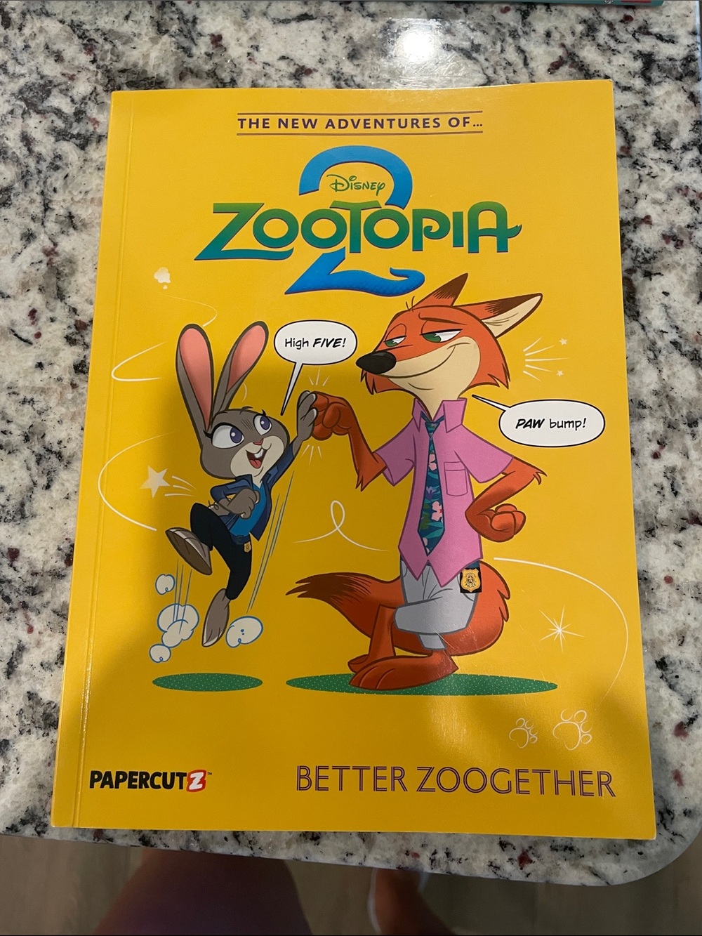Disney Zootopia 2 Paperback — Yellow Cover with Judy & Nick